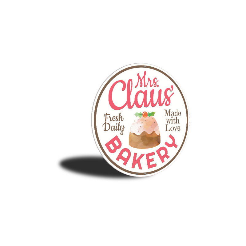 Plaque en aluminium de madame Claus, H 18 po x l 18 po x P 0,06 po