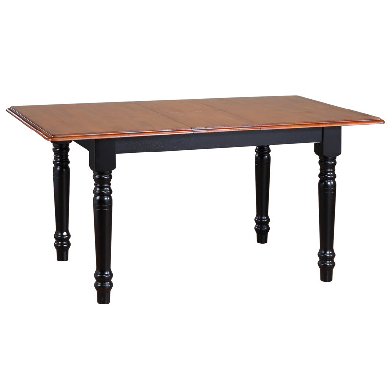 Azizi 4 - Person Solid Wood Top Four Leg Dining Set, Black