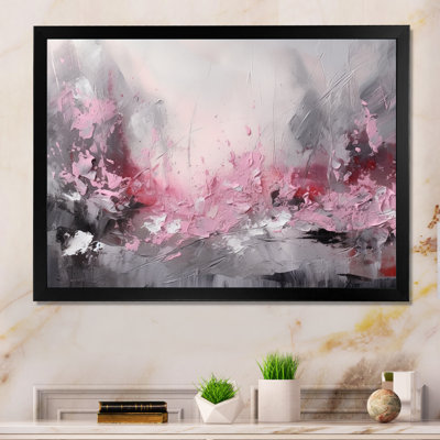 «Evolving Shapes In Pink Marble V», reproduction sur toile