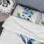 Ensemble de housse de couette anémones et plumes de paon peintes à la main Designart-35228962