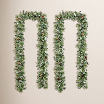 108" Frosted Pre-Lit Christmas Garland