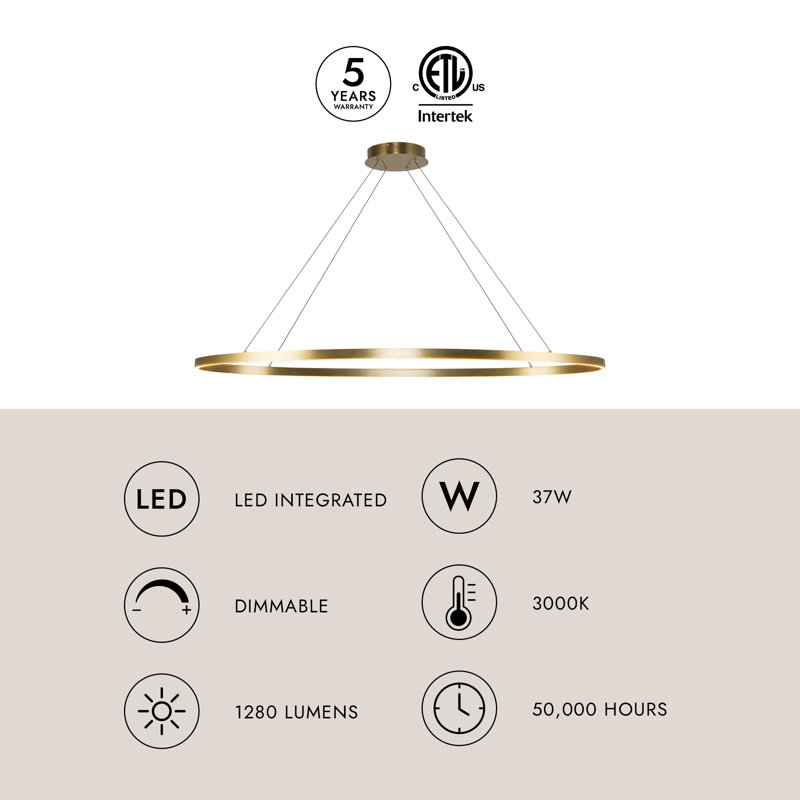 Ovale 1 - Light LED Pendant, White, 1.5" H x 53.25" W x 27.625" D