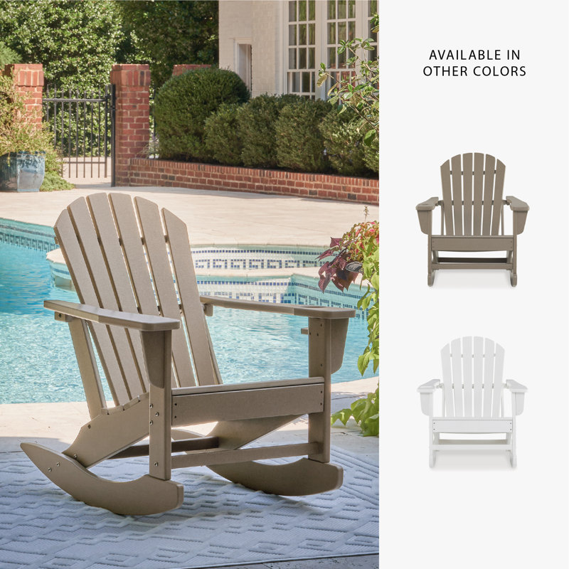 Chaise Adirondack berçante en plastique Zaire, Bois flottant