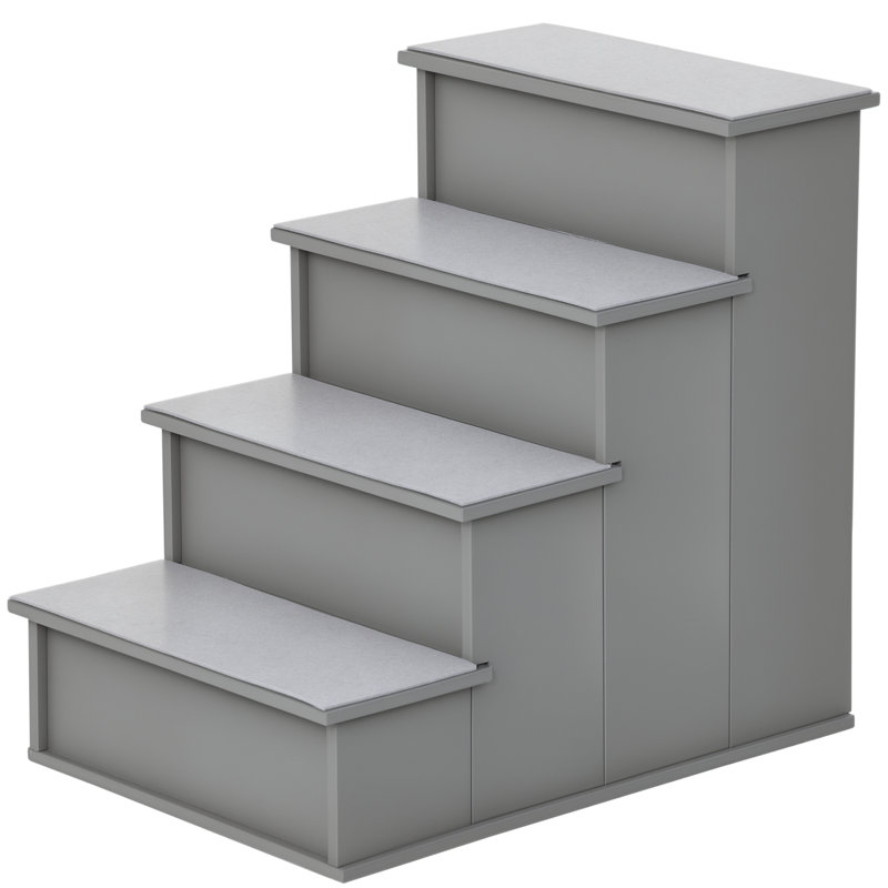 Escalier pour animal 4 marches Malbon, Gris