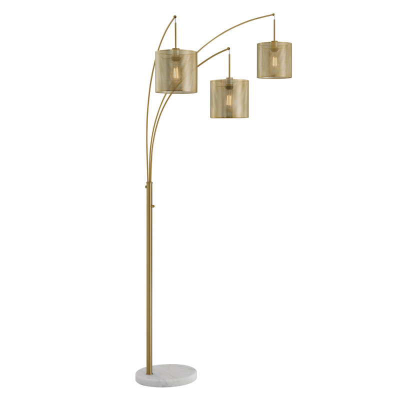 91'' Antique Brass Arched Floor Lamp