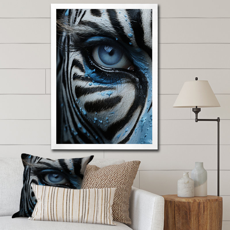 Motifs zébrés saisissants II, Blanc, H 40 po x l 30 po x P 1,5 po