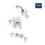Cubeo Pressure Balance Valve Tub/Shower Trim Kit-1244349054