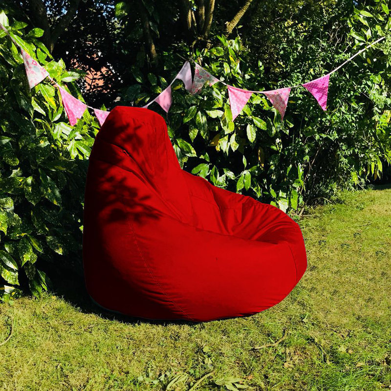 rucomfy Beanbags Extra Large Classic Outdoor Adult Bean Bag Chair. Home or Garden Gaming Seat Patio Furniture. Arrives Filled. Water & UV Resistant. Machine Washable - 70 x 110cm