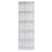 Modern White Bookshelf with Numerous Shelves, 25.2 x 71.6 x 10.2 Inches | 100% Melamine Coated Particle Board, Wall-Mountable Design | Stylish & Functional Storage for Home & Office, Elegant Solid Color-2115663718-2115663719