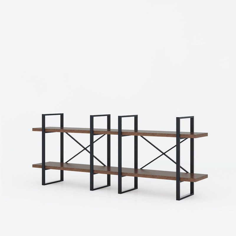 Etagere Bookcase, Antique Walnut/Black