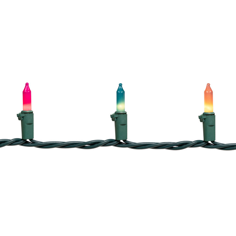 35 Count Pastel Multi-Colour Mini Easter Light Set 7Ft Green Wire