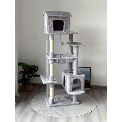Arbre à chat multi-niveaux 63 pouces