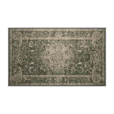 Machine Washable Brown Area Rug