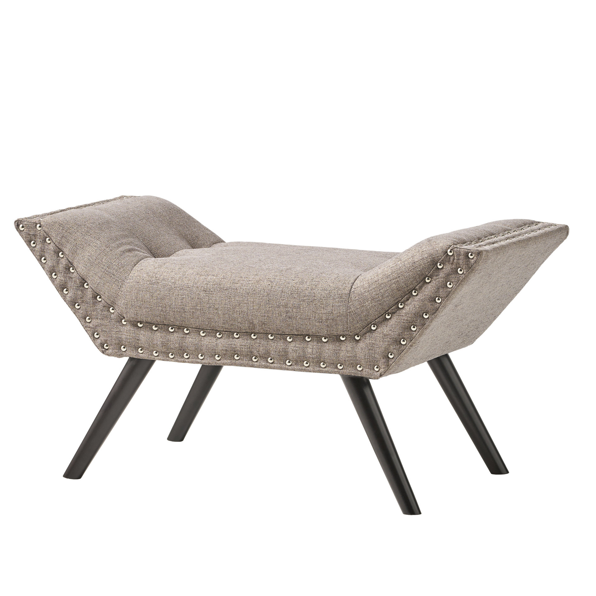 Ivy Bronx Modern Grey With Birch Wood Legs And Seat Surface Decoration ...