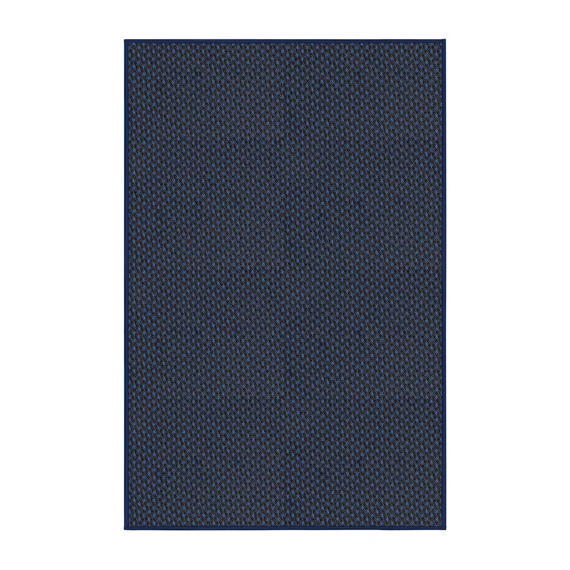 Tapis bleu foncé à motif, Rectangle 2 pi x 3 pi