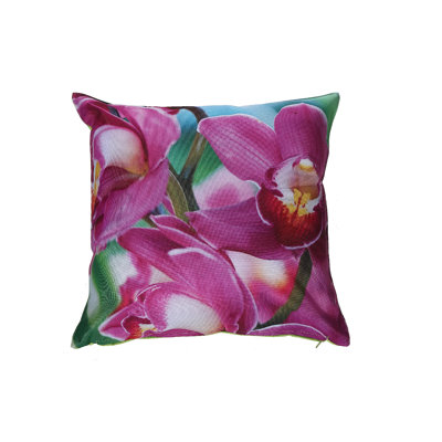 Housse et insert de coussin carré imperméable orchidées pour l'extérieur