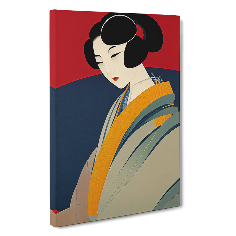Artful Geisha No.4 - Wrapped Canvas, 76cm H x 50cm W x 3cm D