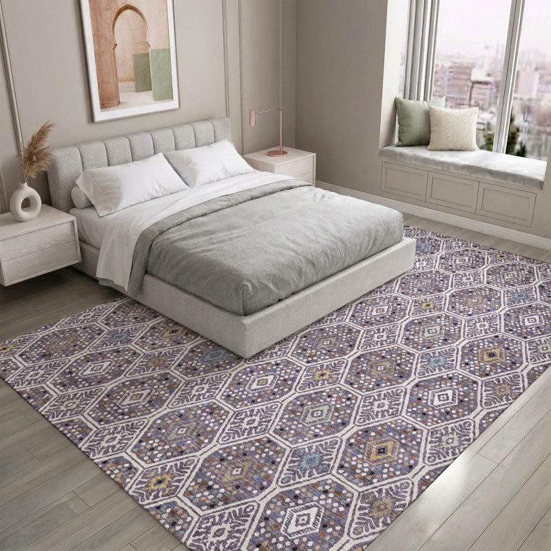 Tapis de qualité supérieure Mayfield AMF2471 Global, Linen, 3' x 5'