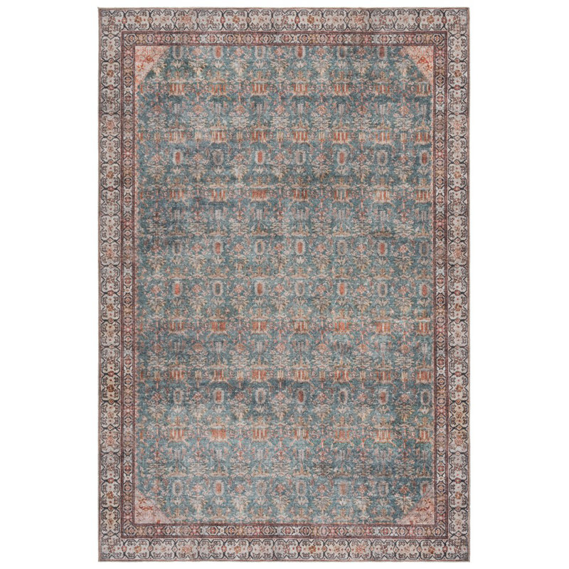 Vintage Heriz 600 Performance Machine Washable Oriental; Vintage Look Indoor Rug, Rectangle 10' x 14'