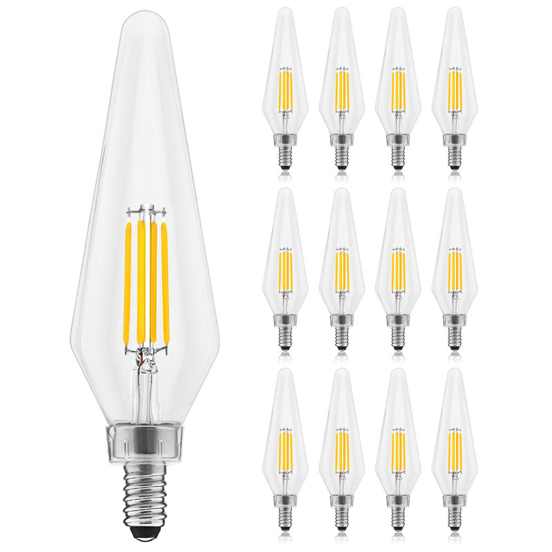 Ampoule à intensité variable 4,5 W, DEL C11, base C12, à intensité variable, 2700