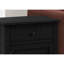 Table d'appoint transitionnelle avec placage noir - Plateau spacieux pour la décoration et le rangement, idéal pour une chambre.