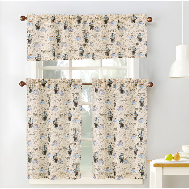 Cucina Latte Kitchen Curtain Set
