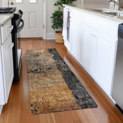 Machine Washable Indoor/Outdoor Cicel ACN1205 Copper Rug