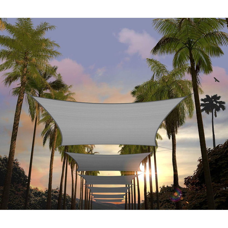 Amgo Customize Rectangle Shade Sail - 200 GSM, 95% UV Blockage with Hardware Kit