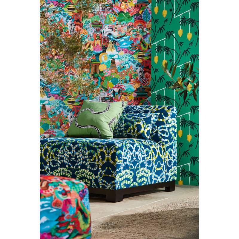 Serpenti Velvet Fabric, Green