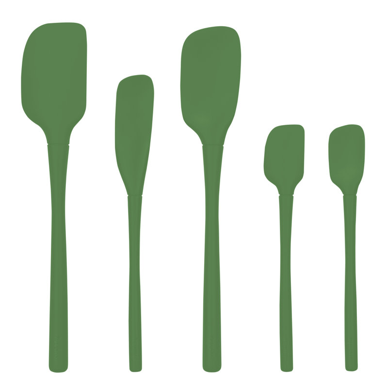 Flex-Core Silicone Handled Spatula 5 Piece Set For Meal, Pesto