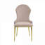 Ensemble de 2 chaises d'appoint à oreilles, tissu rembourré avec structure en acier au fini doré