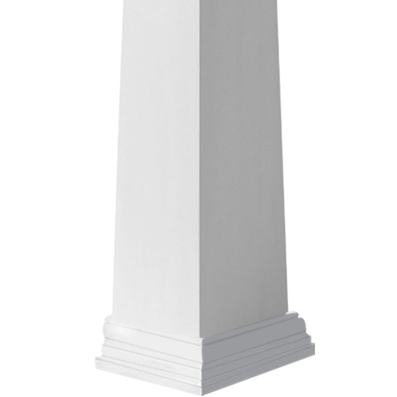 Ensemble de colonne carrée classique en PVC lisse lisse et standard Craftsman, H 120 po x l 11,63 po