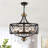 6 - Light 20 Inch Modern Dimmable Drum Chandelier With Crystal Accents For Dining Room Entryway
