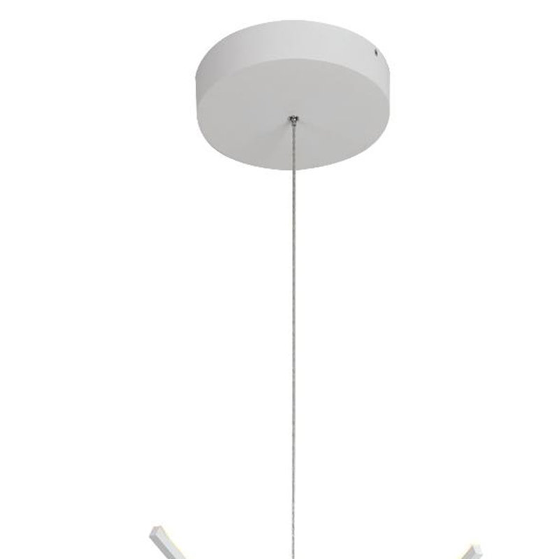 Pilton 5-Light LED Sputnik Modern Chandelier, Matte White