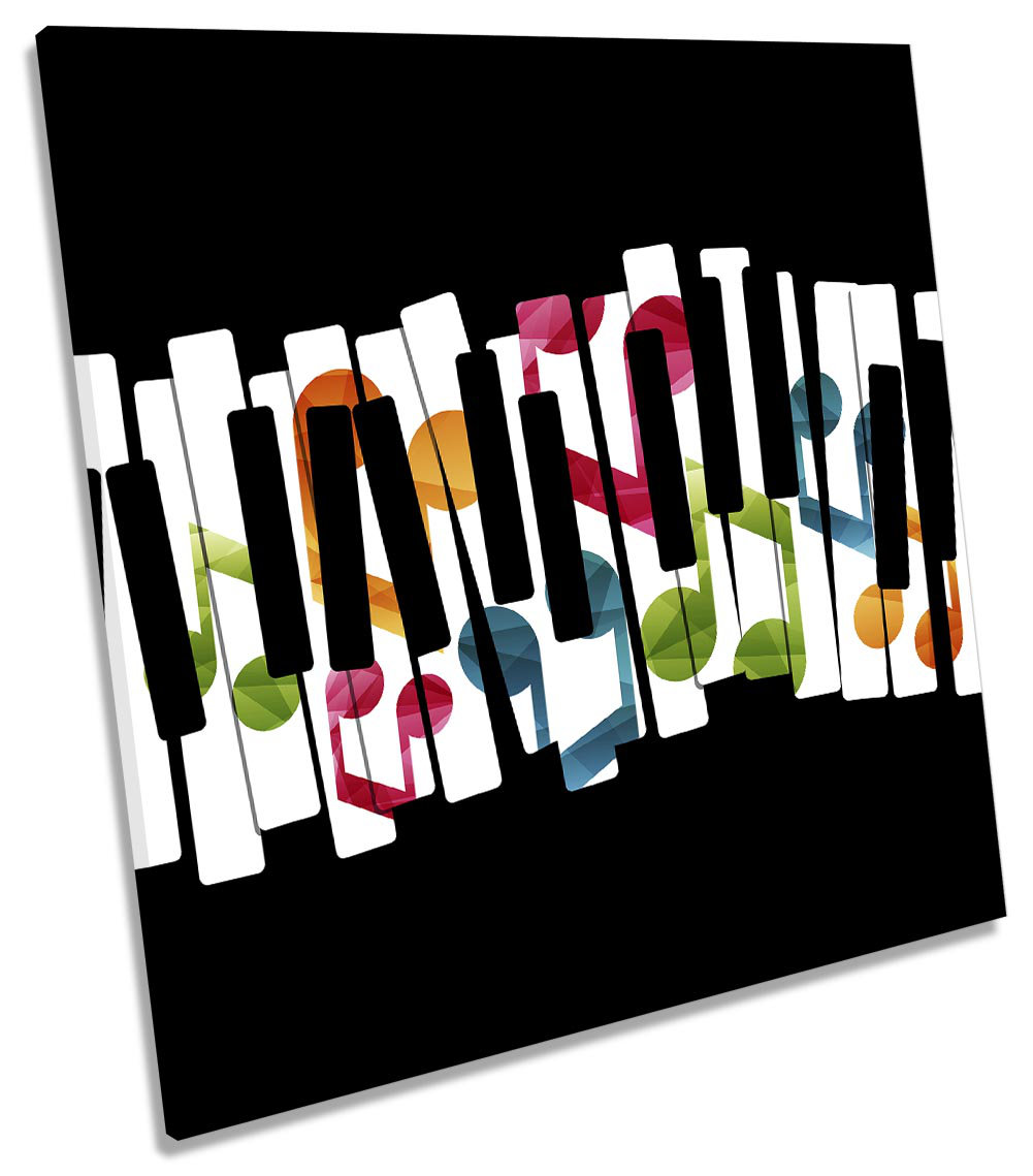 ModernMoments Music Notes Piano Keys - Wrapped Canvas Graphic Art ...