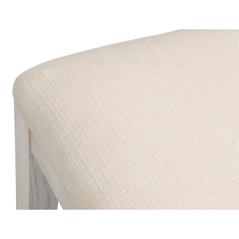 Ridge Upholstered Dining Chair, White