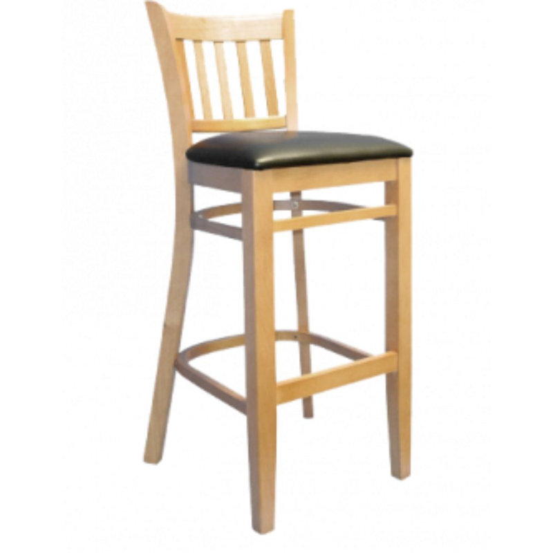 Tabouret de bar 29 po, Noyer, Noir