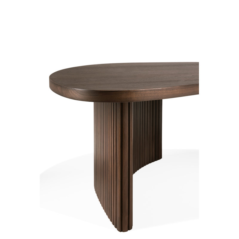 Boomerang Solid Wood Coffee Table, Brown
