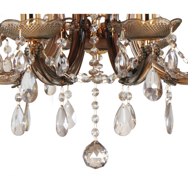 Jansen 8 - Light Candle Style Chandelier, Mink
