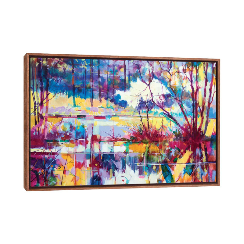 Edge Of Meadowcliff by Doug Eaton - Painting on Canvas, Classic Brown Wood Framed, 66.04 cm H x 45.72 cm W