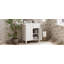 Meuble-lavabo de 30 po avec lavabo en céramique, porte à fermeture douce et tablettes réglables-27431649