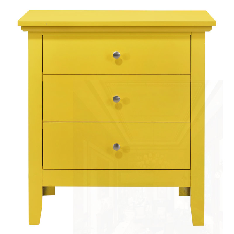 Table de chevet décontractée, Jaune