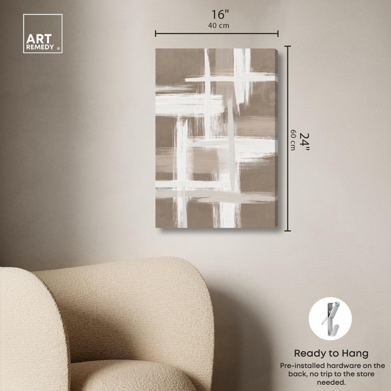Impression sur toile entrelacée «Forms IV» par Art Remedy, H 24 po x l 16 po, Toile tendue avec châssis