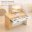 Bureau de réception moderne et compact pour les cafés, les magasins de détail, les salons et les bureaux - avec éclairage ambiant RVB et tiroirs de rangement-129681630
