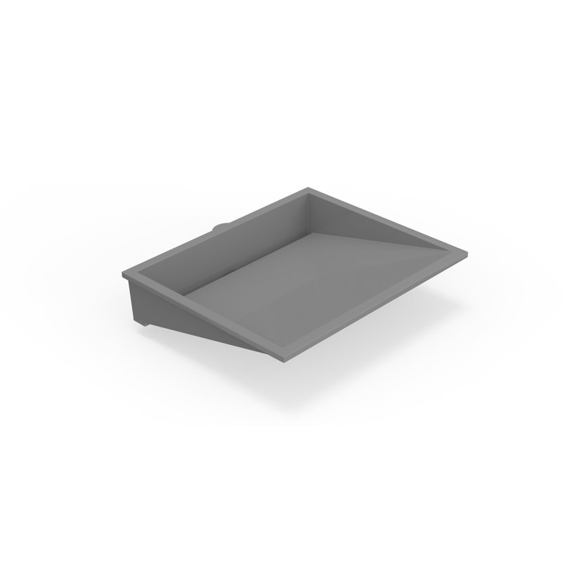 Lavabo de salle de bain encastré en pierre 19,7 po x 16,5 po Badeloft UB-04-M-GGRY, Gris brillant