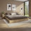 Chambre à coucher Zen Omega - Lit plateforme avec tête de lit et tables de chevet (2) - Assemblage facile, aucun sommier requis