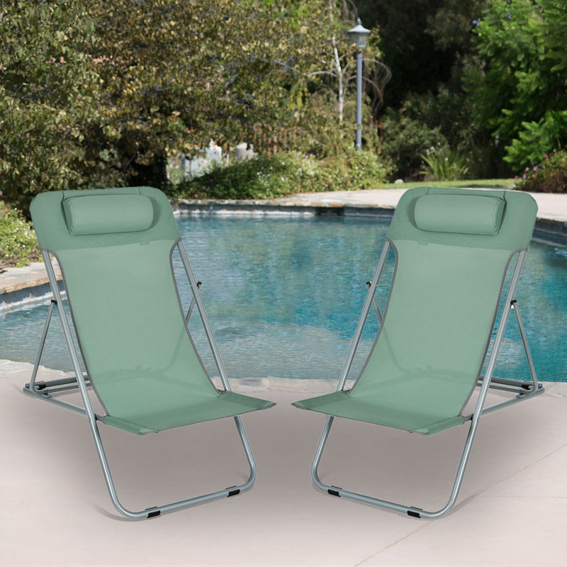 Garruto Folding Beach Chair, Mint