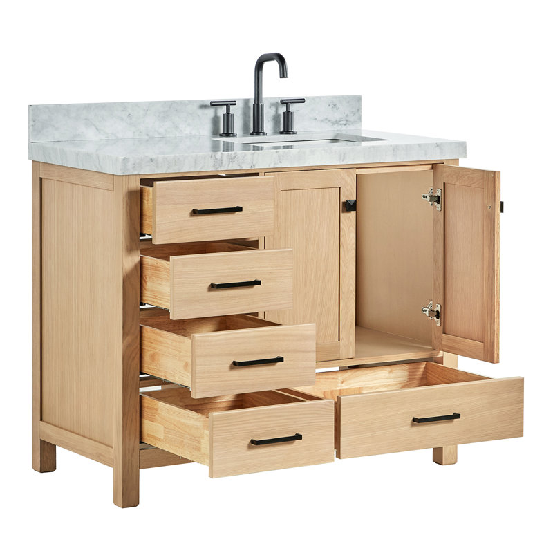 Meuble-lavabo simple 42 po avec comptoir Cambridge, Chêne