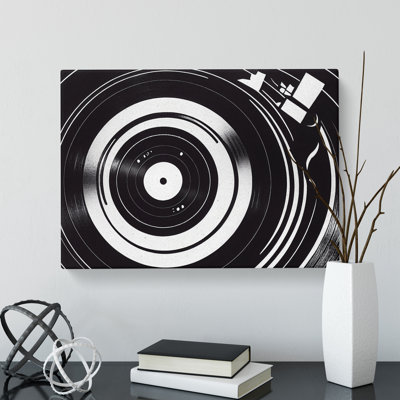 Masterful Vinyl Record Abstract - Wrapped Canvas Print