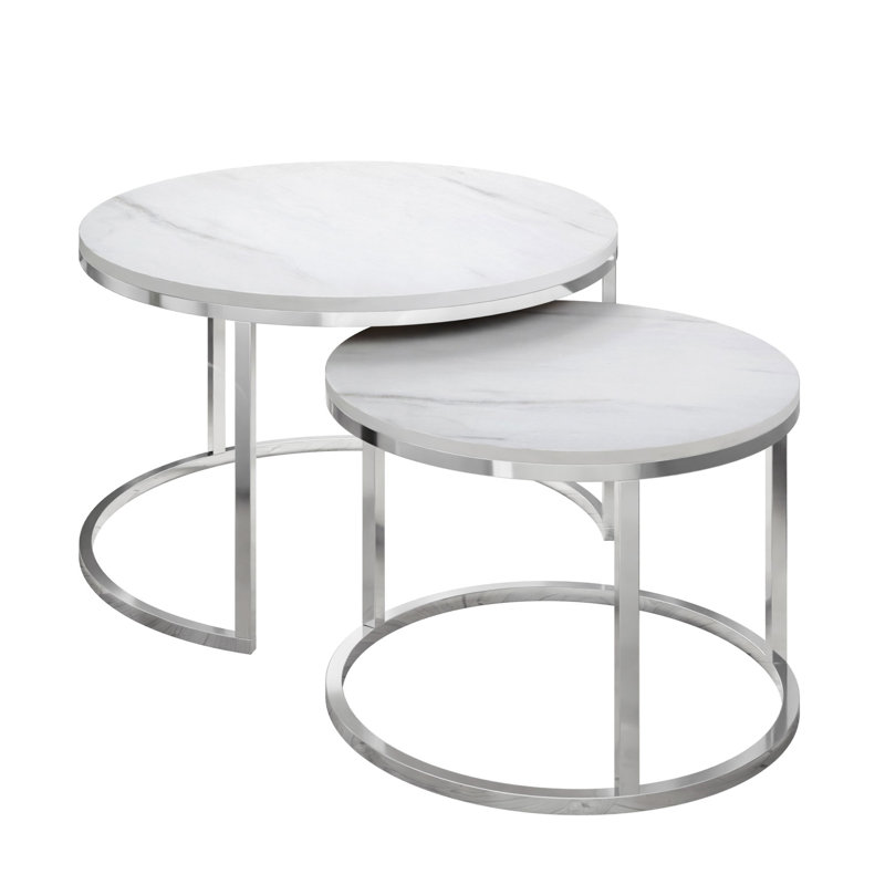 Ciri Chrom Levanto 2 Piece Coffee Table